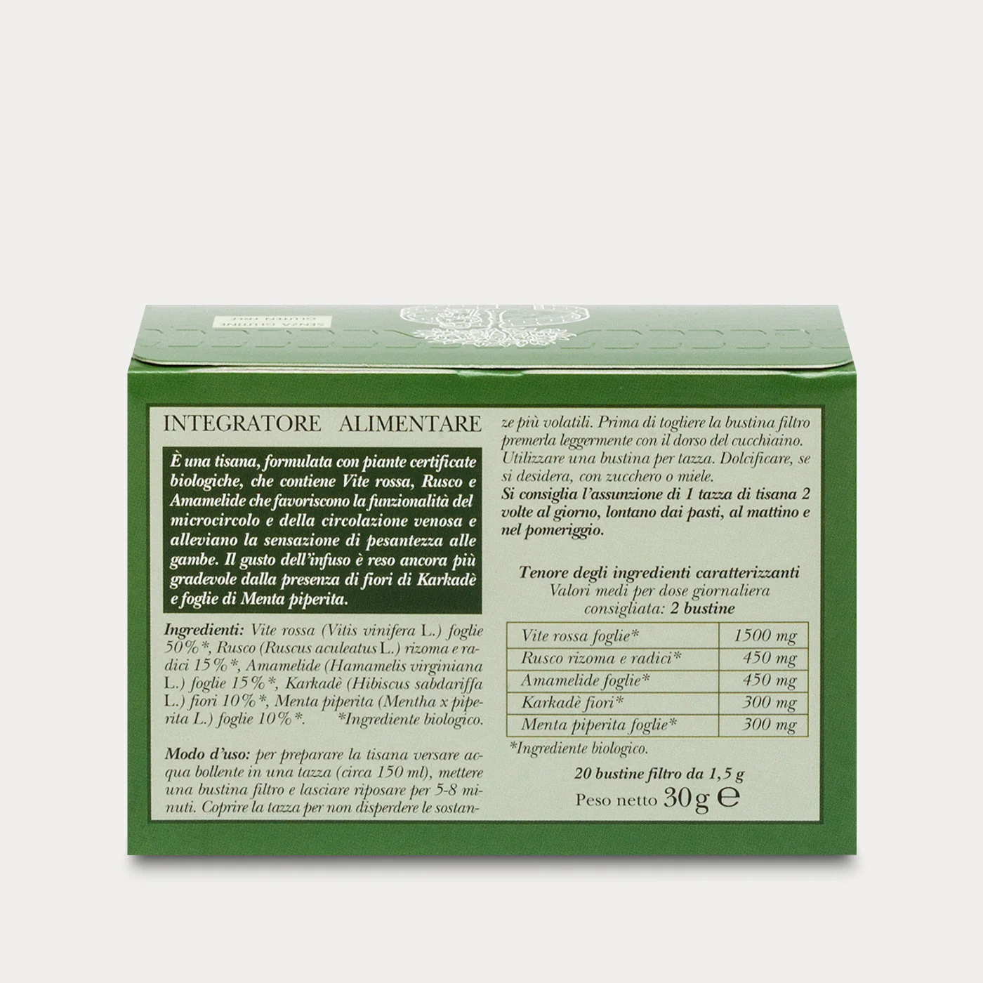 Tisana Biologica Vite Rossa Gambe - Image 2